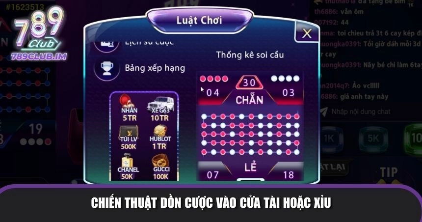 Công thức đánh dồn cược tài xỉu