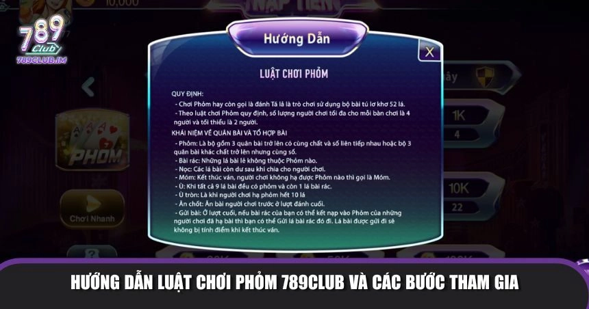 Hiểu rõ luật và cách tham gia chơi Phỏm 789Club